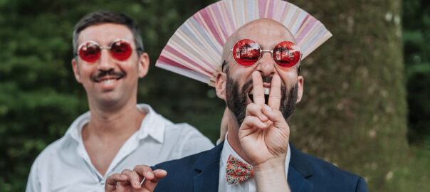 Photo de reportage de mariage rigolote